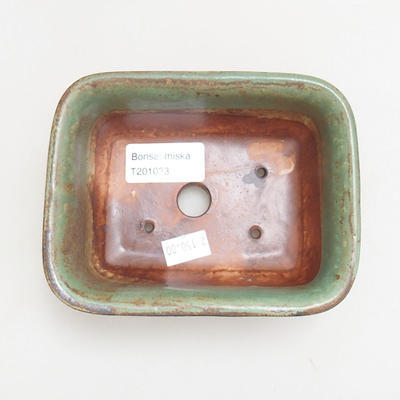 Keramische Bonsai-Schale 13 x 10 x 5,5 cm, Farbe grün - 3