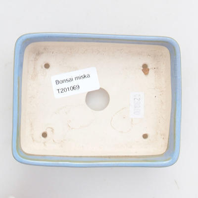 Keramische Bonsai-Schale 12,5 x 10 x 3,5 cm, Farbe blau - 3
