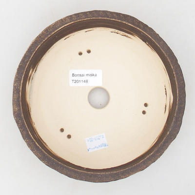 Keramische Bonsai-Schale 17 x 17 x 6,5 cm, Farbe rissig - 3