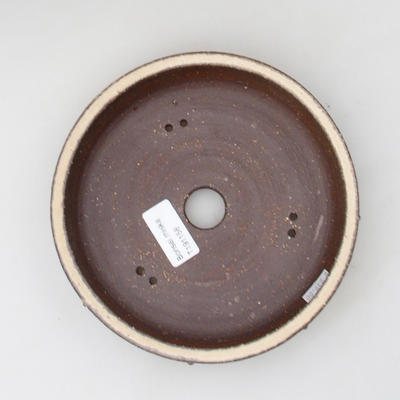 Bonsaischale aus Keramik 18 x 18 x 4,5 cm, Farbe beige-braun - 3