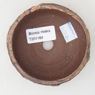 Keramik Bonsai Schüssel 9 x 9 x 4 cm, Farbe rissig - 3
