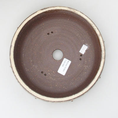 Keramik Bonsaischale 21,5 x 21,5 x 7 cm, Farbe braun - 3