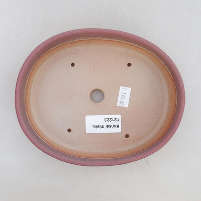 Bonsaischale aus Keramik 16,5 x 13,5 x 3,5 cm, Farbe Rosa - 3