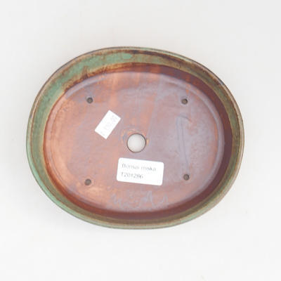 Keramische Bonsai-Schale 17 x 14 x 2,5 cm, Farbe grün - 3