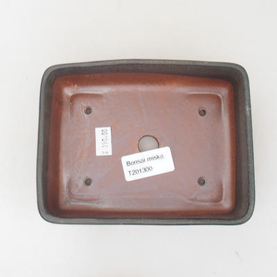 Keramische Bonsai-Schale 14,5 x 10,5 x 5 cm, graue Farbe - 3