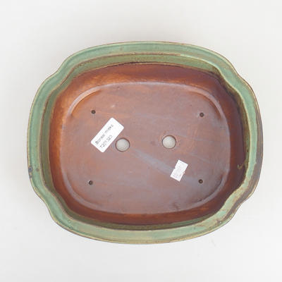 Keramik Bonsai Schüssel 24 x 21 x 7 cm, Farbe grün - 3