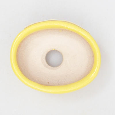 Mini Bonsai Schüssel 4,5 x 3 x 2 cm, gelbe Farbe - 3