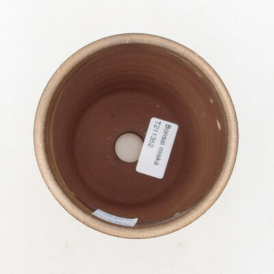 Bonsaischale aus Keramik 10 x 10 x 10 cm, Farbe braun - 3
