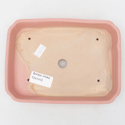 Keramik-Bonsaischale 18,5 x 14 x 3,5 cm, Farbe rosa - 3
