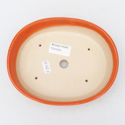 Keramik-Bonsaischale 17,5 x 14 x 4 cm, Farbe Orange - 3