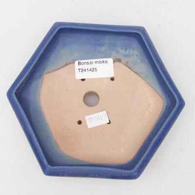 Keramik-Bonsaischale 17,5 x 15 x 3,5 cm, Farbe Blau - 3