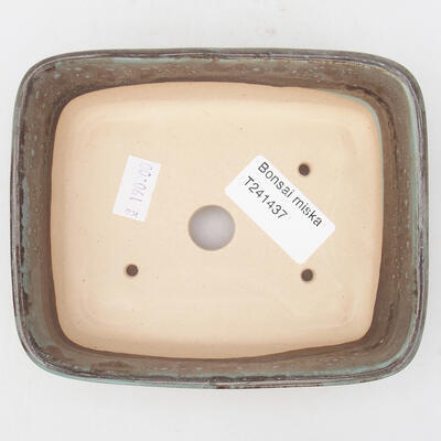 Keramik-Bonsaischale 13 x 10,5 x 4 cm, Farbe grau - 3