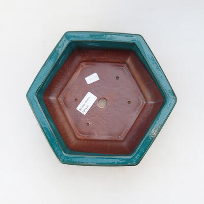 Bonsaischale aus Keramik 19,5 x 22,5 x 7,5 cm, Farbe grün - 3