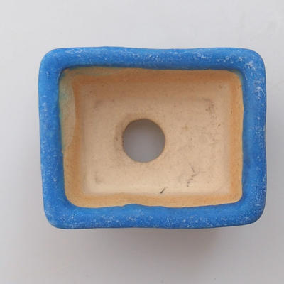Mini-Bonsaischale 4,5 x 3,5 x 2,5 cm, Farbe blau - 3