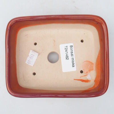 Keramik-Bonsaischale 12 x 10 x 4 cm, Farbe rosa - 3