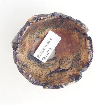 Keramikschale 8 x 7 x 6 cm, grau-violette Farbe - 3