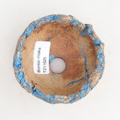 Keramikschale 8 x 8 x 6 cm, grau-blaue Farbe - 3