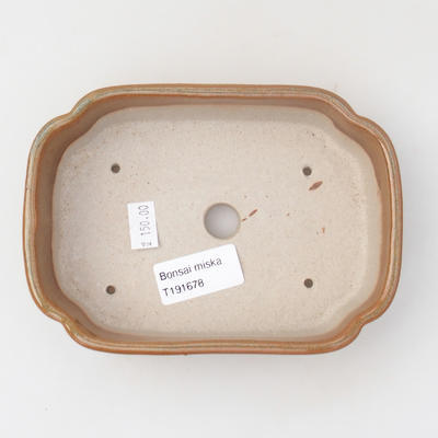 Keramik Bonsaischale 15,5 x 11 x 5,5 cm, Farbe braun - 3