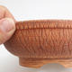Keramik Bonsai Schüssel 18 x 18 x 5,5 cm, braun-rote Farbe - 3/4