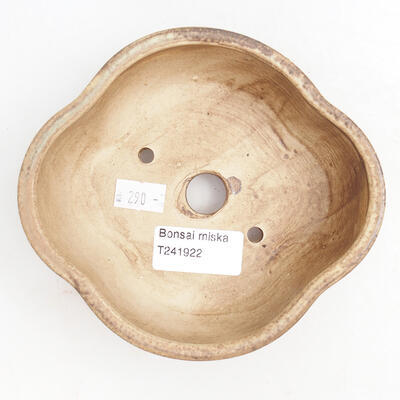Keramik-Bonsaischale 14 x 13 x 5 cm, Farbe braun - 3