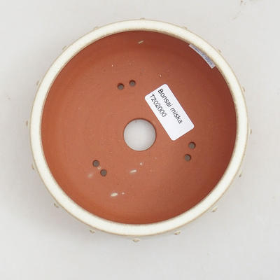 Keramik Bonsai Schüssel 14 x 14 x 5 cm, beige Farbe - 3