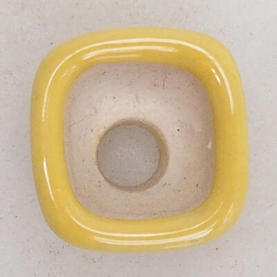 Mini-Bonsaischale 1,5 x 1,5 x 1 cm, gelbe Farbe - 3