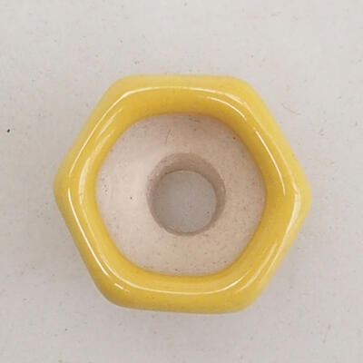 Mini-Bonsaischale 1,5 x 1,5 x 1 cm, gelbe Farbe - 3