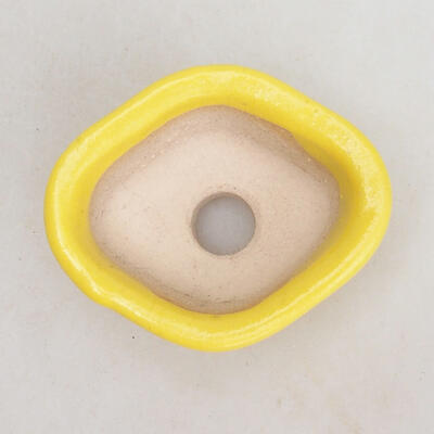 Mini-Bonsaischale 4,5 x 3,5 x 2,5 cm, Farbe gelb - 3