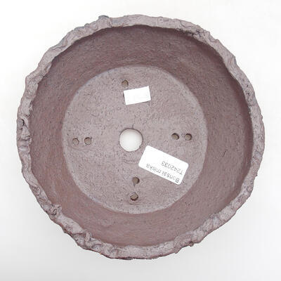 Keramik-Bonsaischale 17,5 x 17,5 x 5 cm, Farbe braun - 3