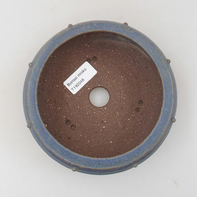 Keramik Bonsai Schüssel - 15 x 15 x 5 cm, Farbe blau - 3