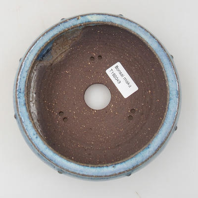 Keramik Bonsai Schüssel - 16 x 16 x 5 cm, Farbe blau - 3