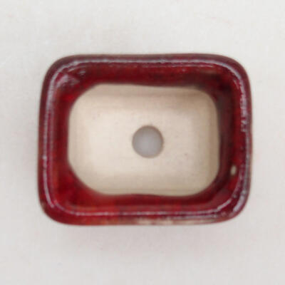 Mini-Bonsaischale 3 x 2,5 x 2 cm, Farbe rot - 3