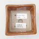 Keramische Bonsai-Schale 9,5 x 9,5 x 5,5 cm, Farbe braun - 2. Qualität - 3/4
