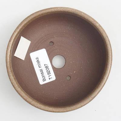 Keramik Bonsai Schüssel 10,5 x 10,5 x 4 cm, braune Farbe - 3
