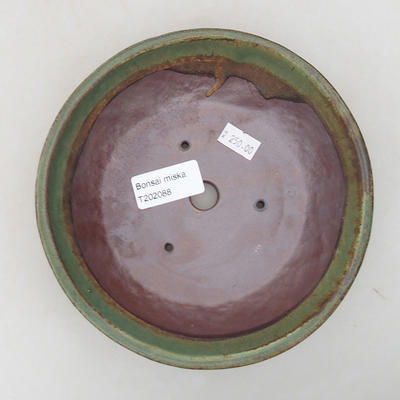 Keramische Bonsai-Schale 17 x 17 x 4,5 cm, Farbe grün - 3