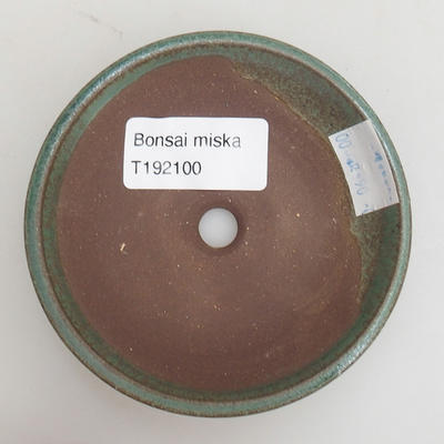 Keramik Bonsai Schüssel 9 x 9 x 2 cm, Farbe grün - 3