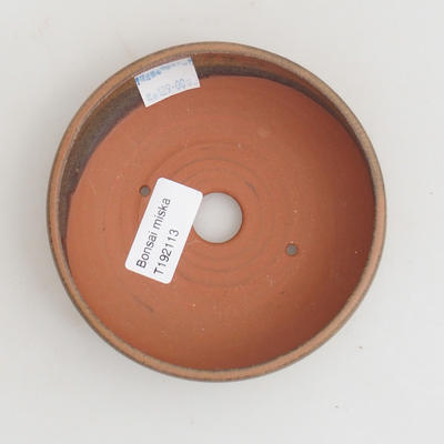 Keramik Bonsai Schüssel 12 x 12 x 3 cm, rote Farbe - 3