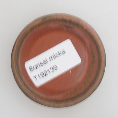 Keramik Bonsai Schüssel 6 x 6 x 1,5 cm, rote Farbe - 3
