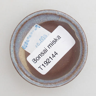 Keramik Bonsaischale 5,5 x 5,5 x 1,5 cm, Farbe blau - 3