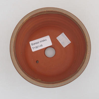 Keramik Bonsaischale 11,5 x 11,5 x 8 cm, Farbe braun - 3
