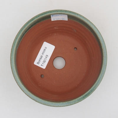 Keramik Bonsaischale 12 x 12 x 7,5 cm, Farbe grün - 3
