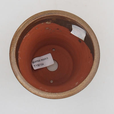 Keramik Bonsai Schüssel 10 x 10 x 12,5 cm, braune Farbe - 3
