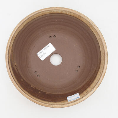 Keramik-Bonsaischale 18,5 x 18,5 x 6,5 cm, Farbe braun - 3