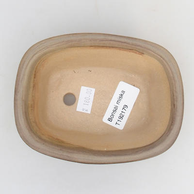 Keramik Bonsaischale 12 x 9 x 5 cm, Farbe braun - 3