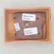 Keramische Bonsai-Schale 12,5 x 9,5 x 3,5 cm, braun-rosa Farbe - 2. Qualität - 3/4