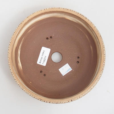 Keramik Bonsaischale 18,5 x 18,5 x 5,5 cm, Farbe braun - 3