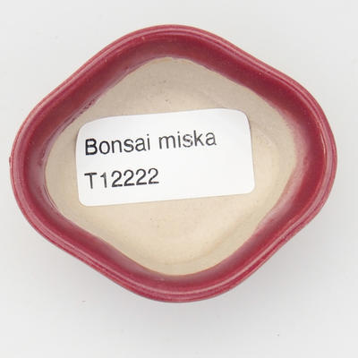 Mini Bonsai Schüssel 6 x 5 x 2,5 cm, Burgunder Farbe - 3