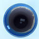 Keramik Bonsai Schüssel 20 x 20 x 20,5 cm Farbe blau - 3/3