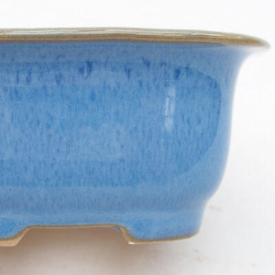 Keramik-Bonsaischale 7,5 x 6,5 x 3,5 cm, Farbe Blau - 3