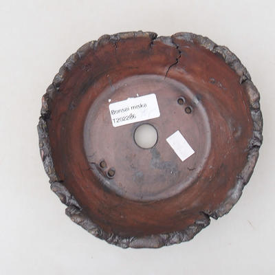 Keramik Bonsai Schüssel 14 x 14 x 5 cm, graue Farbe - 2. Qualität - 3